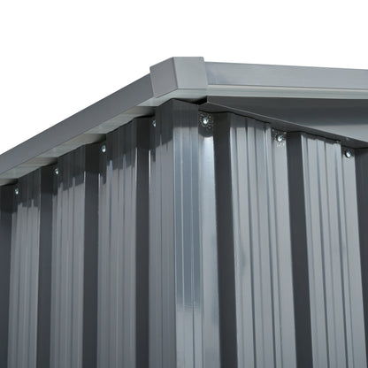 Metal Storage Shed with Double Doors, Heavy-Duty Galvanized Steel Outdoor Garden Shed for Tools, Lawn Equipment, and Yard Storage (72.8"Hx68.9"Dx87.8"W)