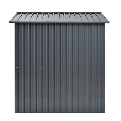 Metal Storage Shed with Double Doors, Heavy-Duty Galvanized Steel Outdoor Garden Shed for Tools, Lawn Equipment, and Yard Storage (72.8"Hx68.9"Dx87.8"W)