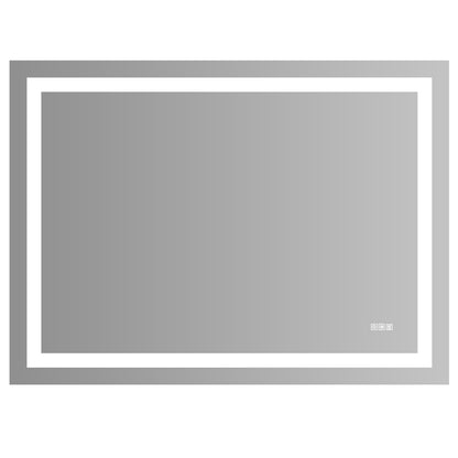 48" x 36" LED Bathroom Mirror with Anti-Fog and Touch Sensor – Modern Frameless Lighted Wall Mirror for Bathroom Vanity, Shower Room, or Dressing Area