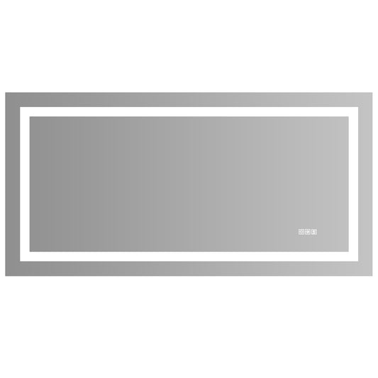 72" x 36" LED Bathroom Mirror with Anti-Fog and Touch Sensor – Modern Frameless Lighted Wall Mirror for Bathroom Vanity, Shower Room, or Dressing Area
