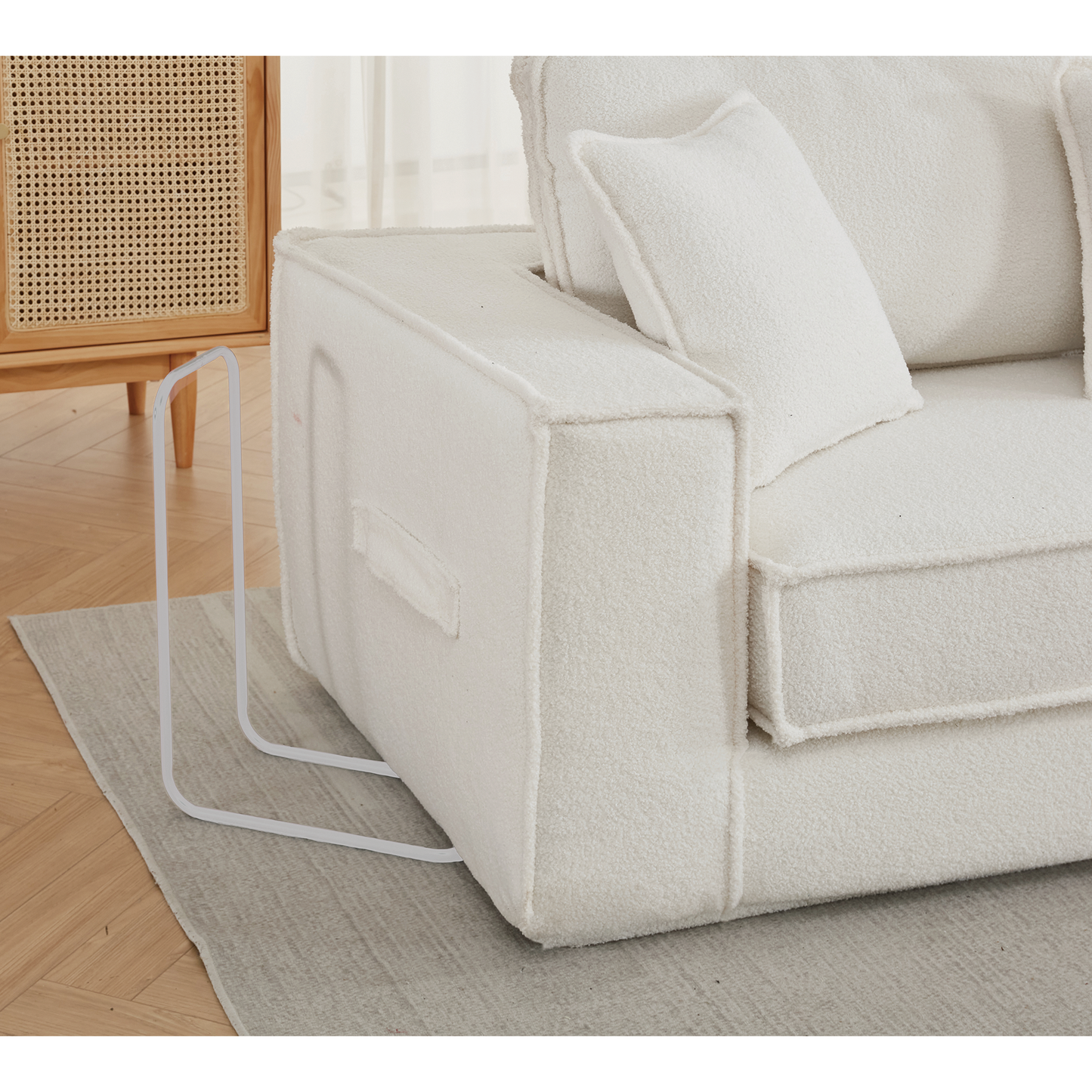 Folding Convertible Out Sleeper Sofa Bed,2-in-1, Combination Convertible Sofa,3 seat, Upholstered,Fold Out Floor Gaming Sofa Bed , Lamb Velvet Fabric,Living Room,Beige