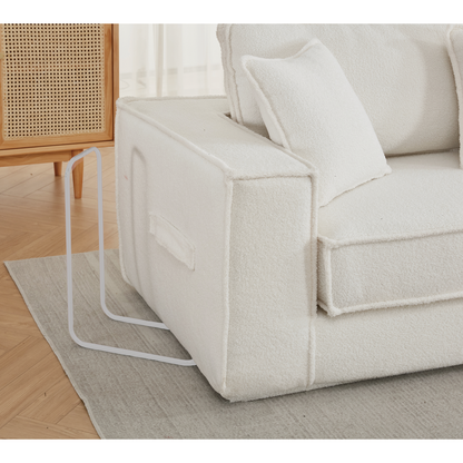 Folding Convertible Out Sleeper Sofa Bed,2-in-1, Combination Convertible Sofa,3 seat, Upholstered,Fold Out Floor Gaming Sofa Bed , Lamb Velvet Fabric,Living Room,Beige