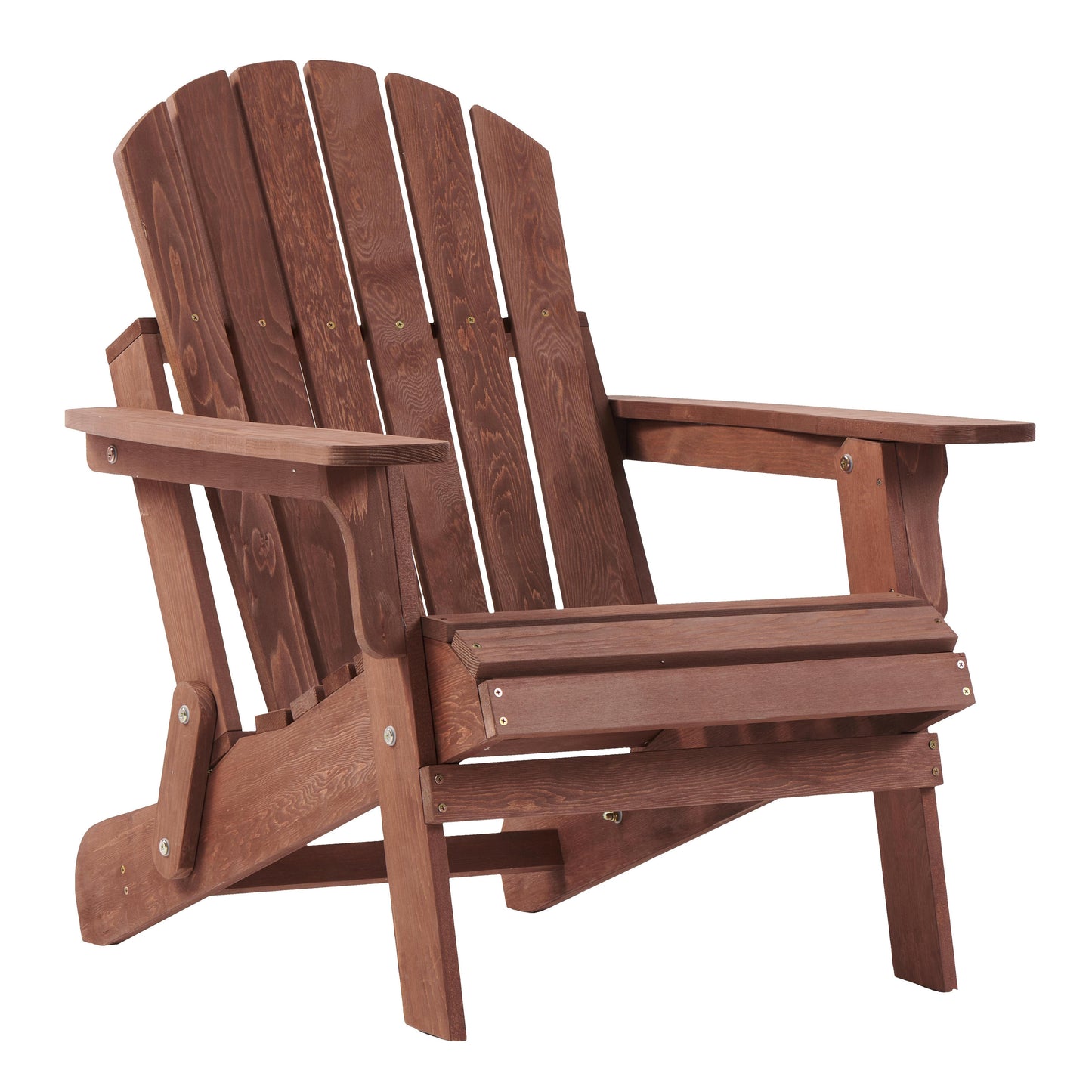 Oversize Wooden Outdoor Folding Adirondack Chair with Pre-Assembled BackRest & SeatBoard, Wood Patio Chair for Garden Backyard Porch Pool Deck Firepit