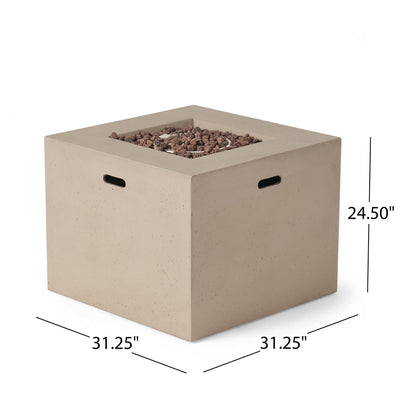 AIDAN 31" SQUARE FIRE PIT - 40,000 BTU