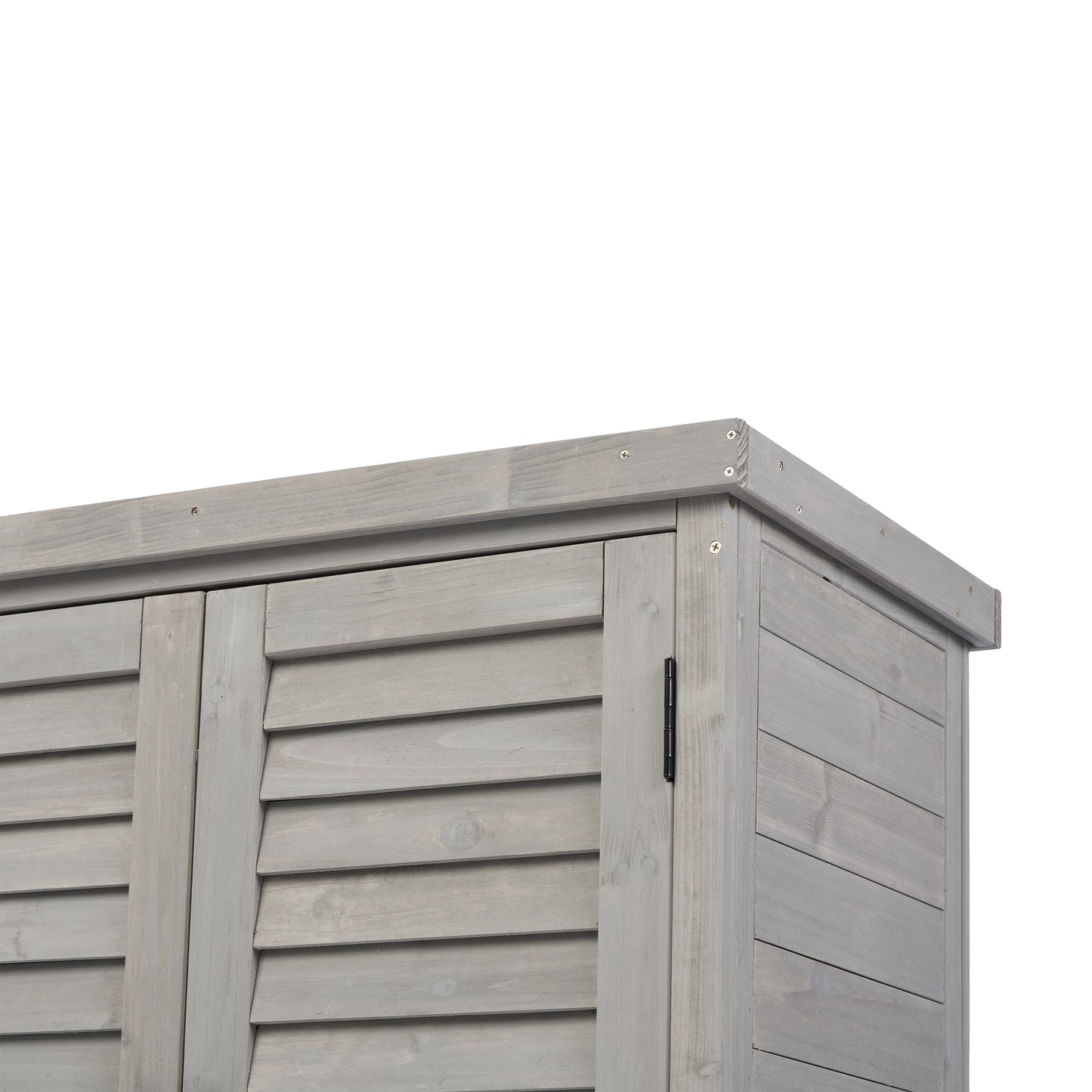 Potting Bench with Storage Cabinet and Metal Table Top for Outdoor Patio, Garden Furniture Wood Workstation Grey 31.5x17x36''