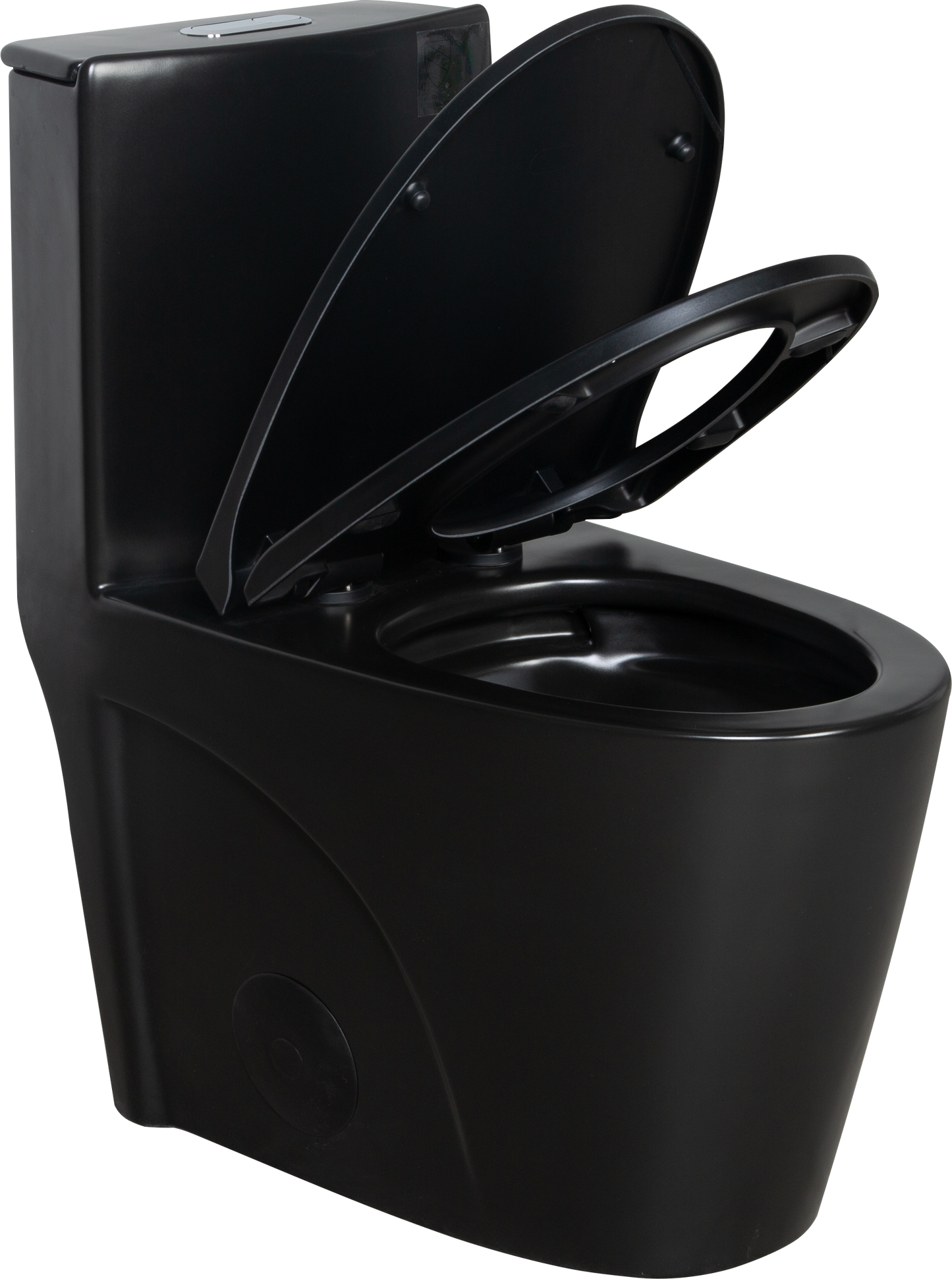 1.1/1.60 GPF Dual-Flush One Piece Toilet, Water-Saving Elongated Comfort Height Floor Mounted, Soft Close Seat, 1000 Gram Map Flushing Score Toilet, Matte Black 24T01-MB