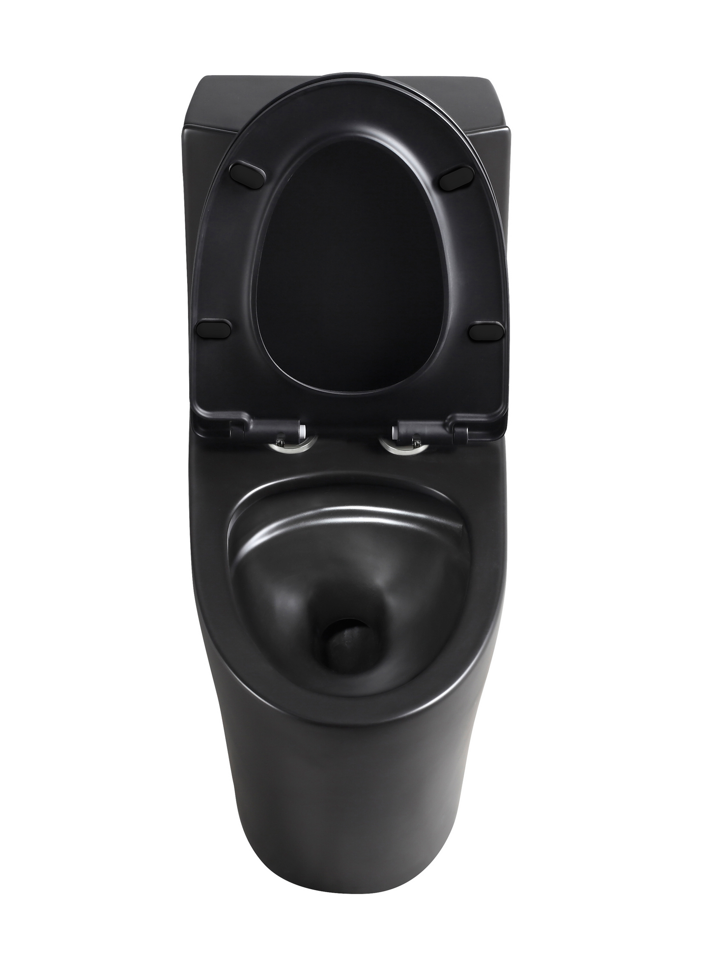 1.1/1.60 GPF Dual-Flush One Piece Toilet, Water-Saving Elongated Comfort Height Floor Mounted, Soft Close Seat, 1000 Gram Map Flushing Score Toilet, Matte Black 24T01-MB