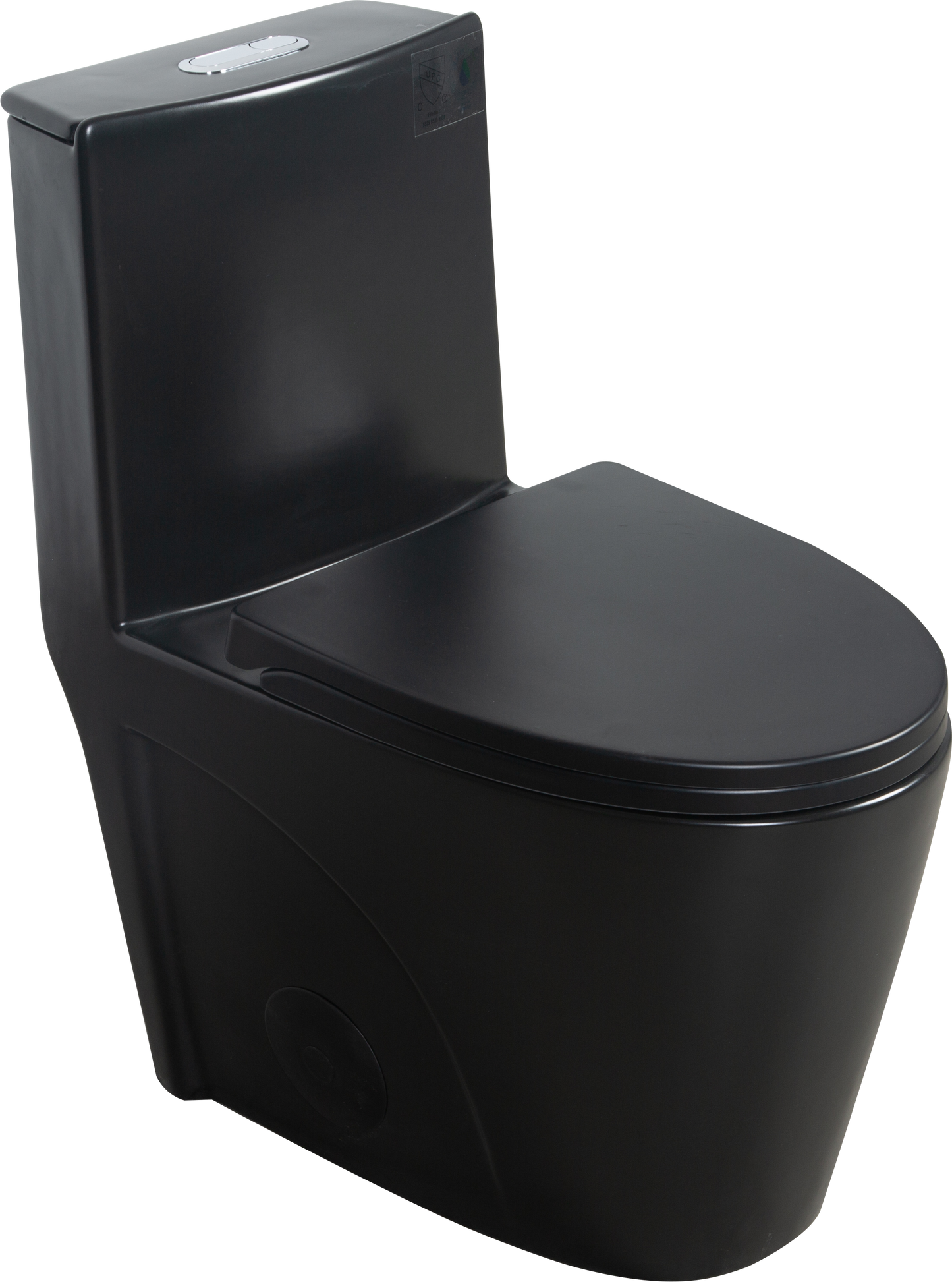 1.1/1.60 GPF Dual-Flush One Piece Toilet, Water-Saving Elongated Comfort Height Floor Mounted, Soft Close Seat, 1000 Gram Map Flushing Score Toilet, Matte Black 24T01-MB