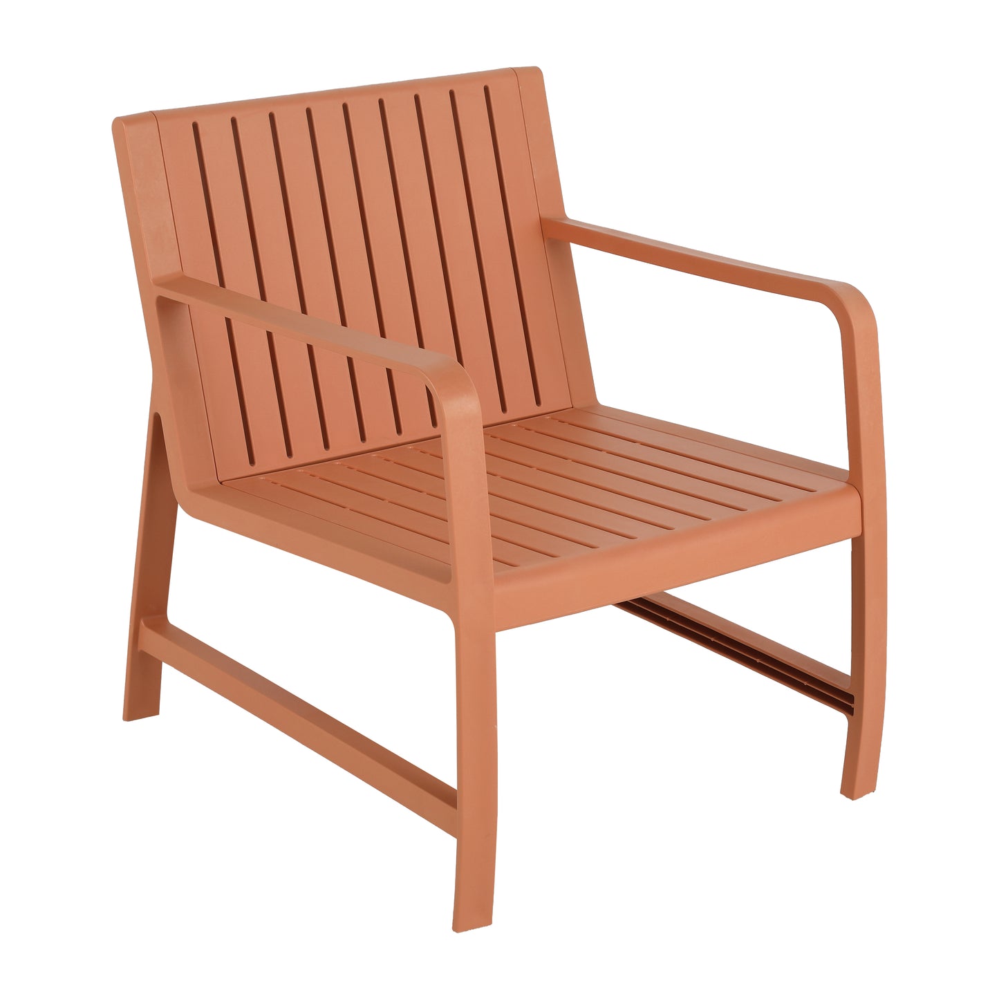 2-Piece Indoor/Outdoor Furniture set 1 Chairs & 1 Coffee Tables Waterproof PP Material- Easy Assembly Patio Conversation Set