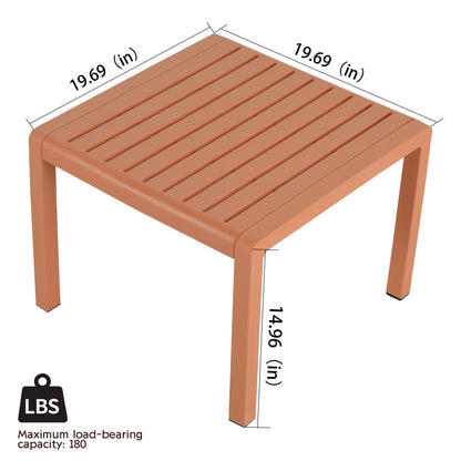 2-Piece Indoor/Outdoor Furniture set 1 Chairs & 1 Coffee Tables Waterproof PP Material- Easy Assembly Patio Conversation Set