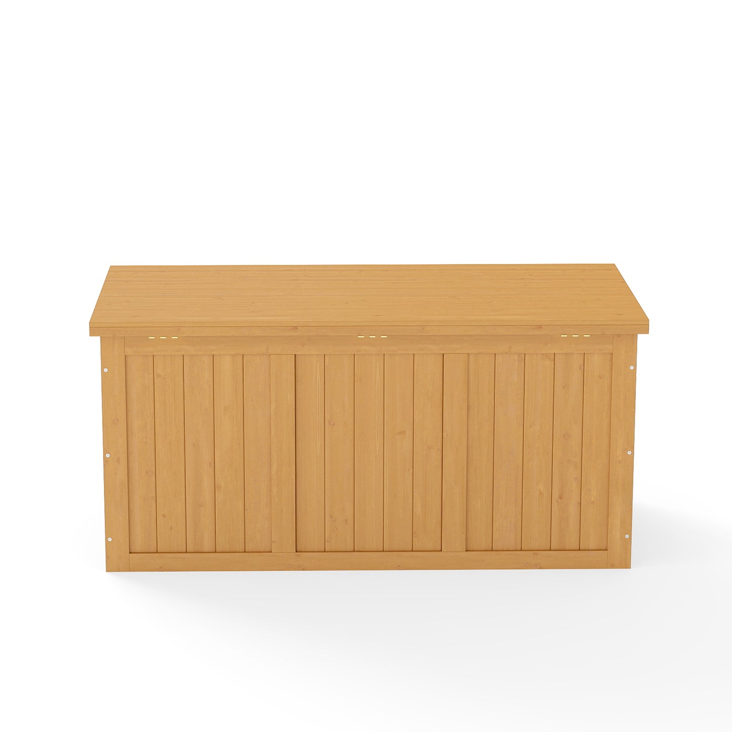 67 Gallon Outdoor Wooden Deck Box Solid Wood Storage Box Seat & Table Top for Patio Furniture Cushions, Pool Toys & Garden Tools