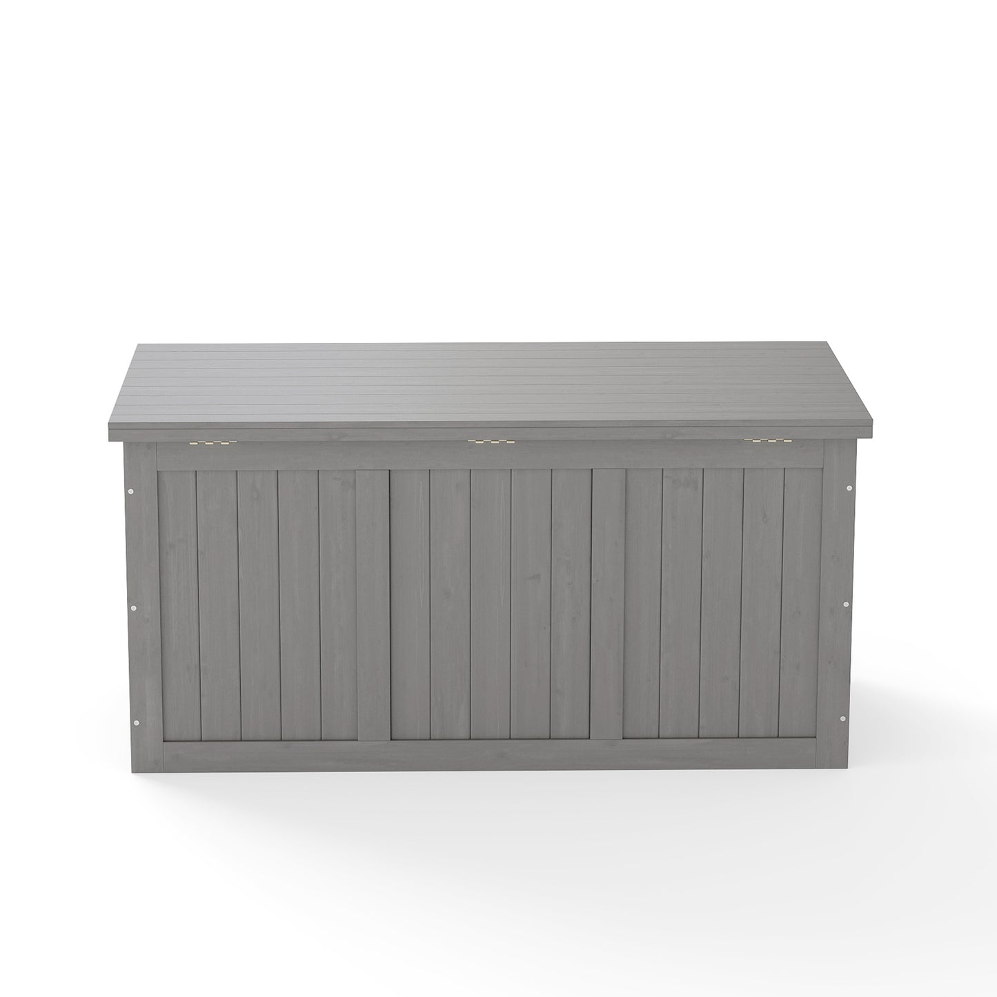 67 Gallon Outdoor Wooden Deck Box Solid Wood Storage Box Seat & Table Top for Patio Furniture Cushions, Pool Toys & Garden Tools