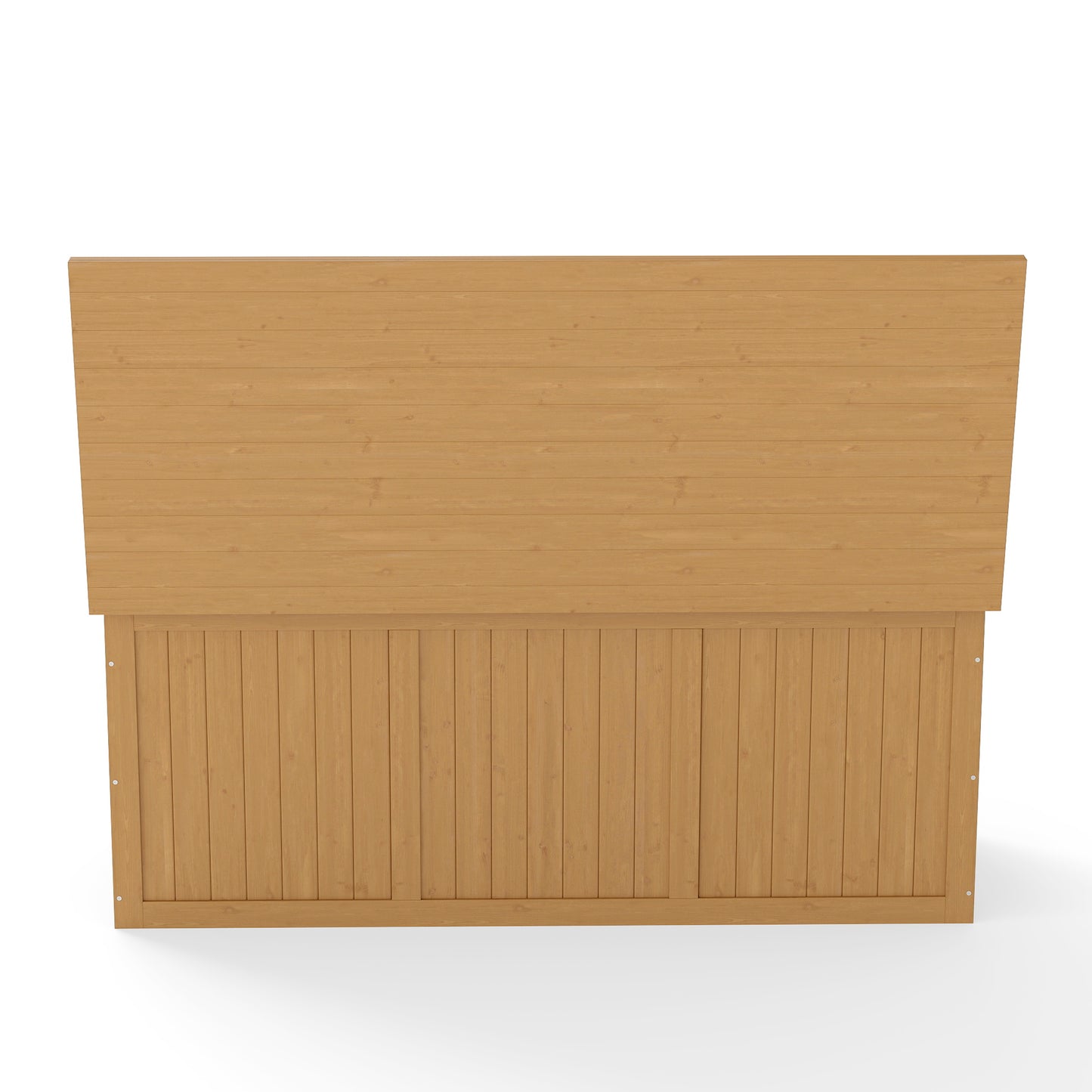 112 Gallon Outdoor Wooden Deck Box Solid Wood Storage Box Seat & Table Top for Patio Furniture Cushions, Pool Toys & Garden Tools