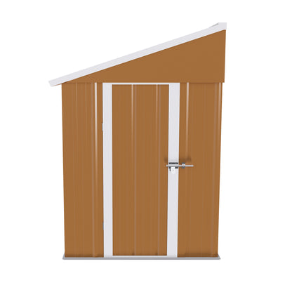 8x4 FT Heavy-Duty Metal Storage Shed with Double Doors, Windows & Ventilation - Weatherproof Outdoor Garden Shed for Backyard, Lawn and Tool Organization