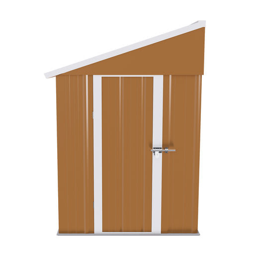 8x4 FT Heavy-Duty Metal Storage Shed with Double Doors, Windows & Ventilation - Weatherproof Outdoor Garden Shed for Backyard, Lawn and Tool Organization