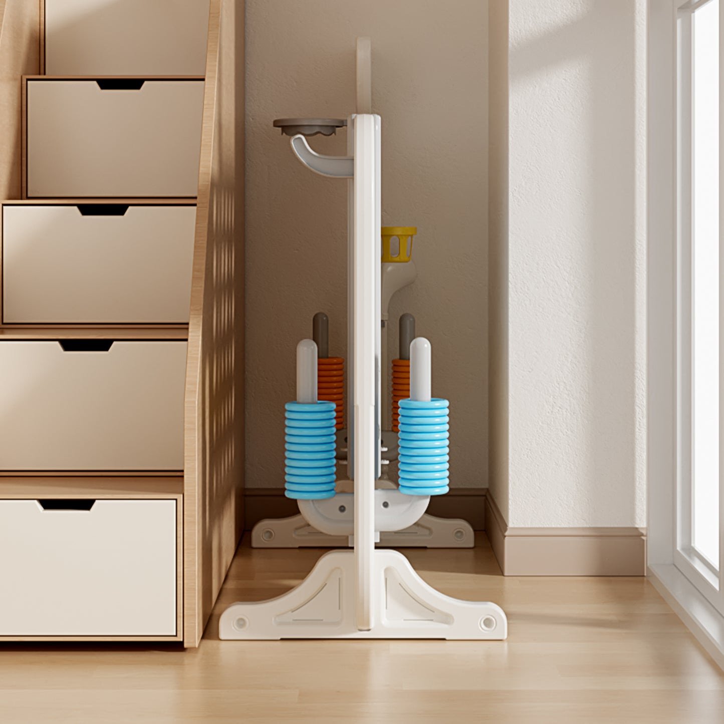 4-to-Score Giant Game Set with Mesh Bag & Jumbo Connect 4, Basketball Hoop, Ring Toss & Golf Games & Height Adjustable for Indoor & Outdoor Fun for Kids and Adults