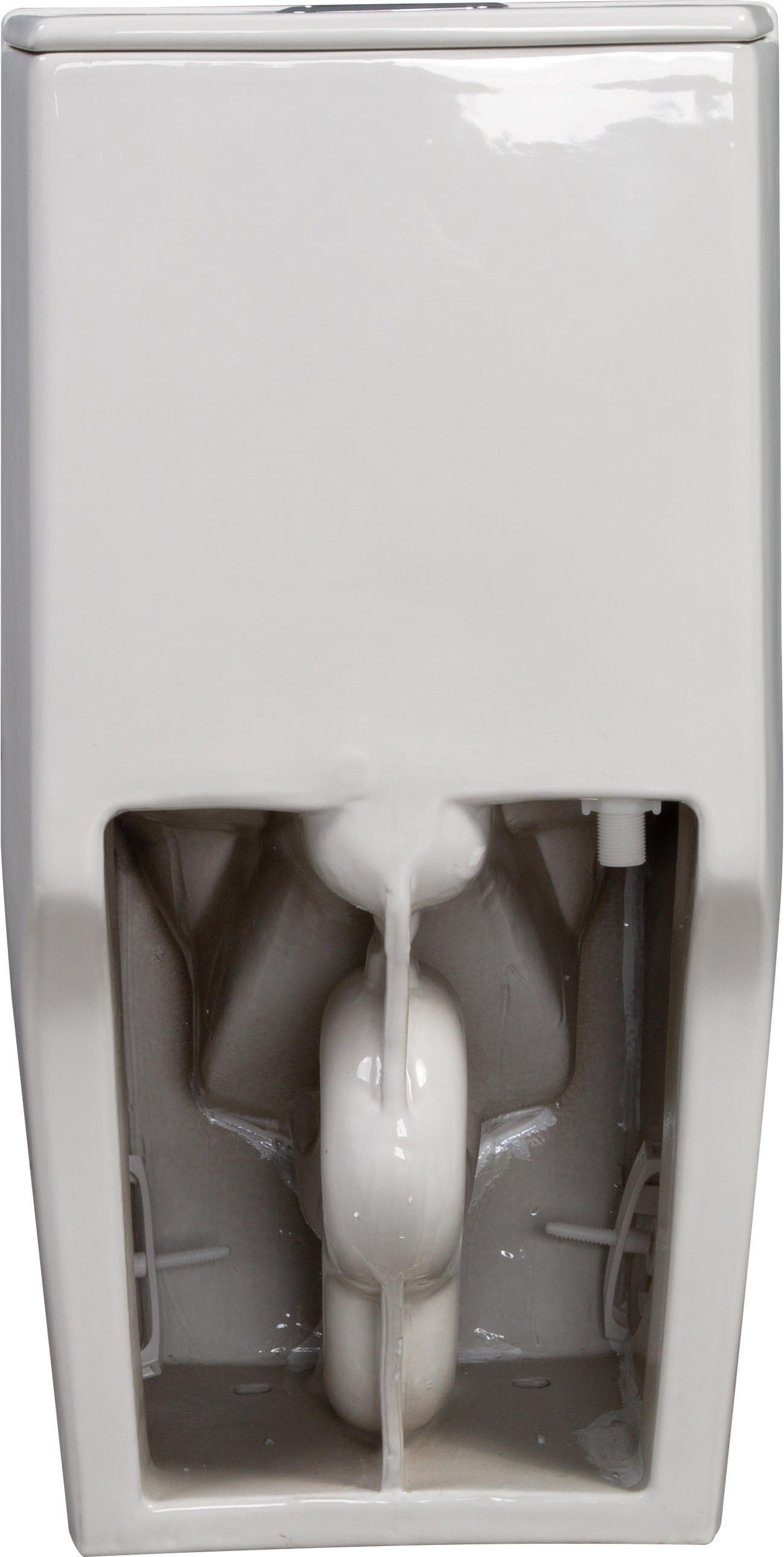 One-Piece Toilet, 1.1/1.60 GPF Water-Efficient Dual-Flush Elongated Comfort Height Floor Mounted, Standard-Size Toilet with Soft Closing Seat Included, Glossy White GF-24T01-GW