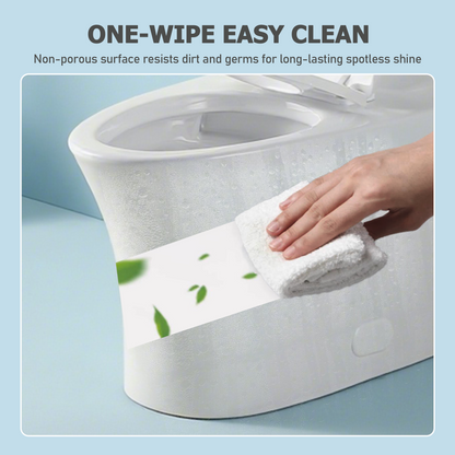 1.1/1.60 GPF Dual-Flush One Piece Toilet, Water-Saving Elongated Comfort Height Floor Mounted, Soft Closing Seat, 1000 Gram Map Flushing Score Toilet, Glossy White GF-24T02-GW