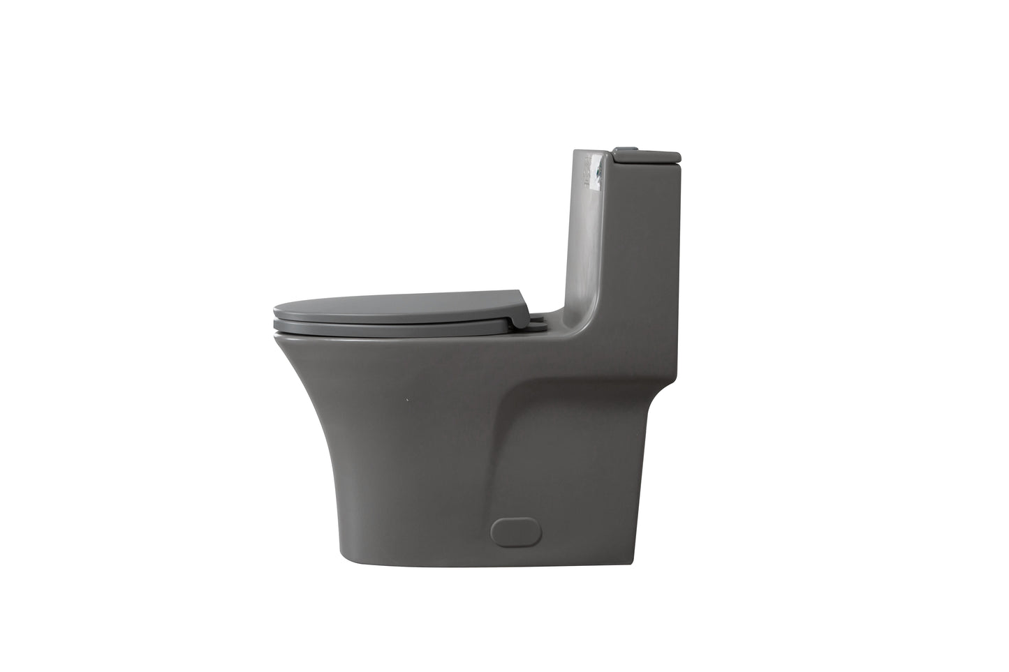 1.1/1.60 GPF Dual-Flush One Piece Toilet, Water-Saving Elongated Comfort Height Floor Mounted, Soft Closing Seat, 1000 Gram Map Flushing Score Toilet, Light Grey GF-24T02-LG