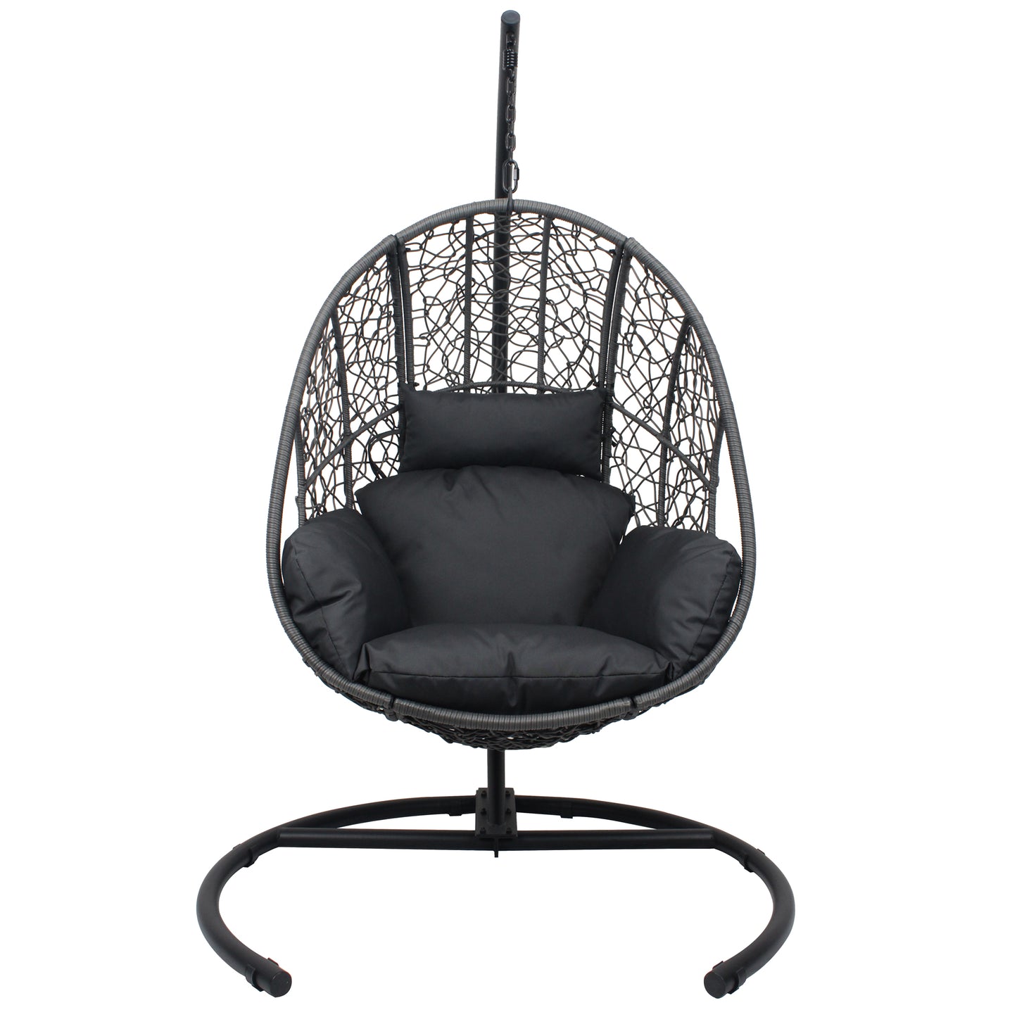 New Comming Outdoor Indoor PE wicker Swing Egg Chair Gray Color