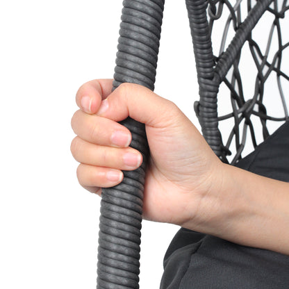 New Comming Outdoor Indoor PE wicker Swing Egg Chair Gray Color