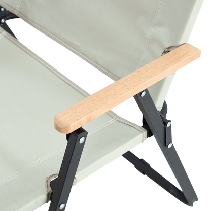 3-piece Folding Outdoor Table and two chairs,Lightweight Aluminum Roll-up Square for indoor, Outdoor Camping, Picnics, Beach,Backyard, BBQ, Party, Patio, Brown/Beige