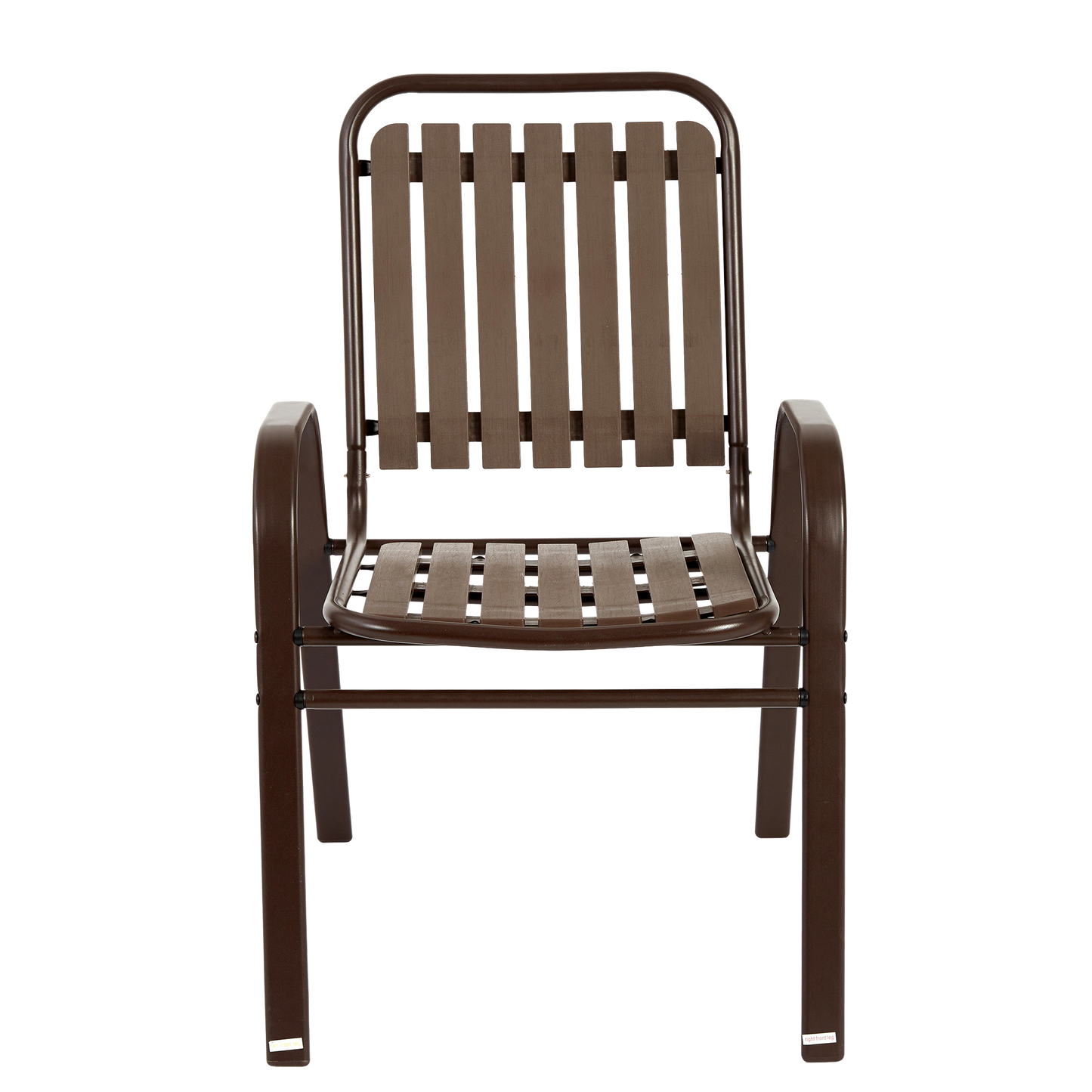 7 Pieces Patio Dining Set, Plastic chair and steel table Outdoor Set, plastic Chairs and Table Set for Garden Patio, Brown