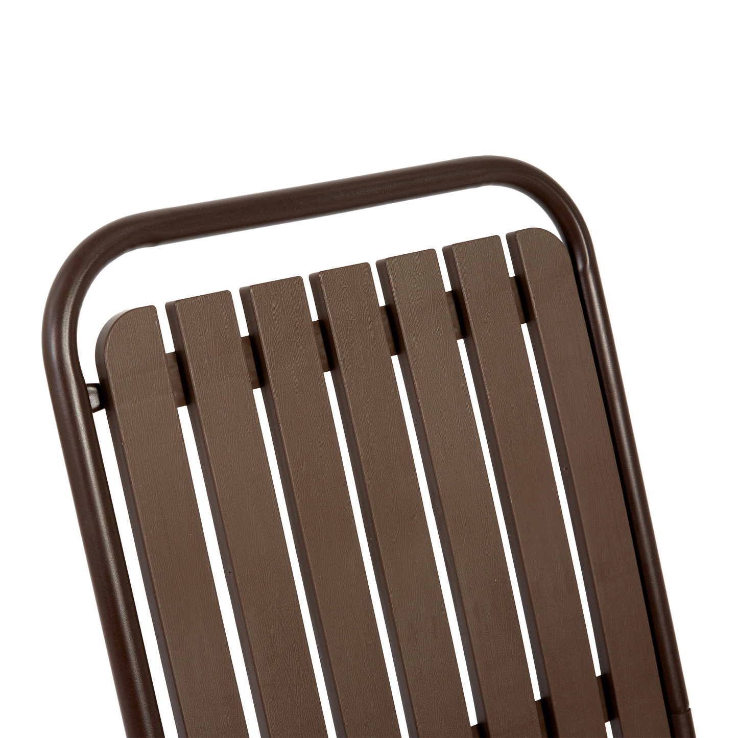 7 Pieces Patio Dining Set, Plastic chair and steel table Outdoor Set, plastic Chairs and Table Set for Garden Patio, Brown