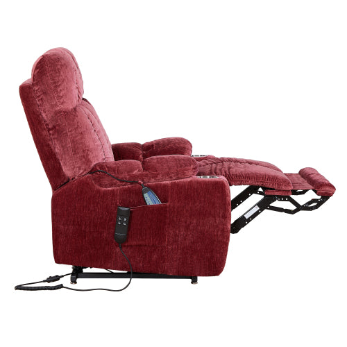Liyasi Dual OKIN Motor Power Lift Recliner Chair for Elderly Infinite Position Lay Flat 180° Recliner with Heat Massage