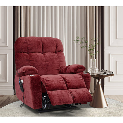 Liyasi Dual OKIN Motor Power Lift Recliner Chair for Elderly Infinite Position Lay Flat 180° Recliner with Heat Massage