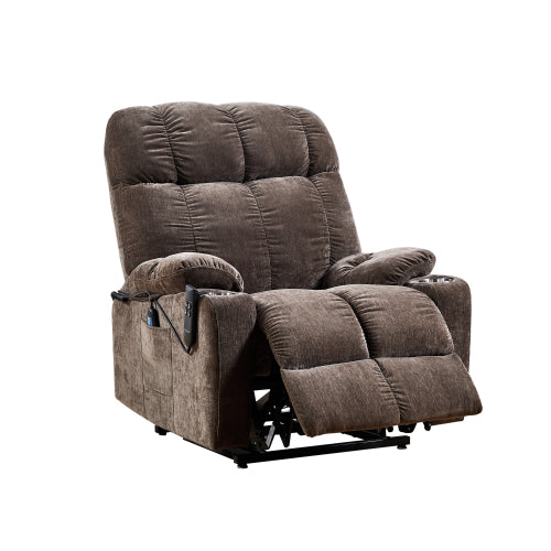Liyasi Dual OKIN Motor Power Lift Recliner Chair for Elderly Infinite Position Lay Flat 180° Recliner with Heat Massage