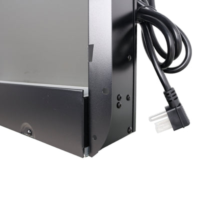 50 inch recessed ultra thin tempered glass front wall mounted electric fireplace with remote and multi color flame & emberbed, LED light heater