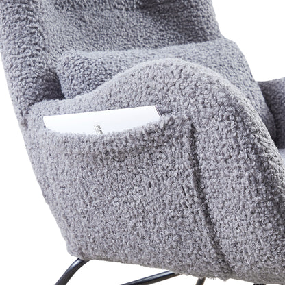 Rocking Chair Nursery, Modern Rocking Chair with High Backrest