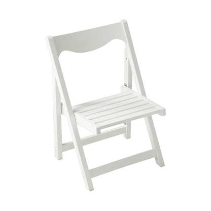 Foldable Small Table and Chair Set with 2 Chairs and Rectangular Table White