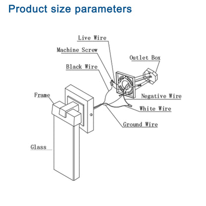 Outdoor Waterproof Transparent LED Crystal Wall Lamp Supports Multiple Types of Light Bulbs -12W Per Lamp (2 pack)