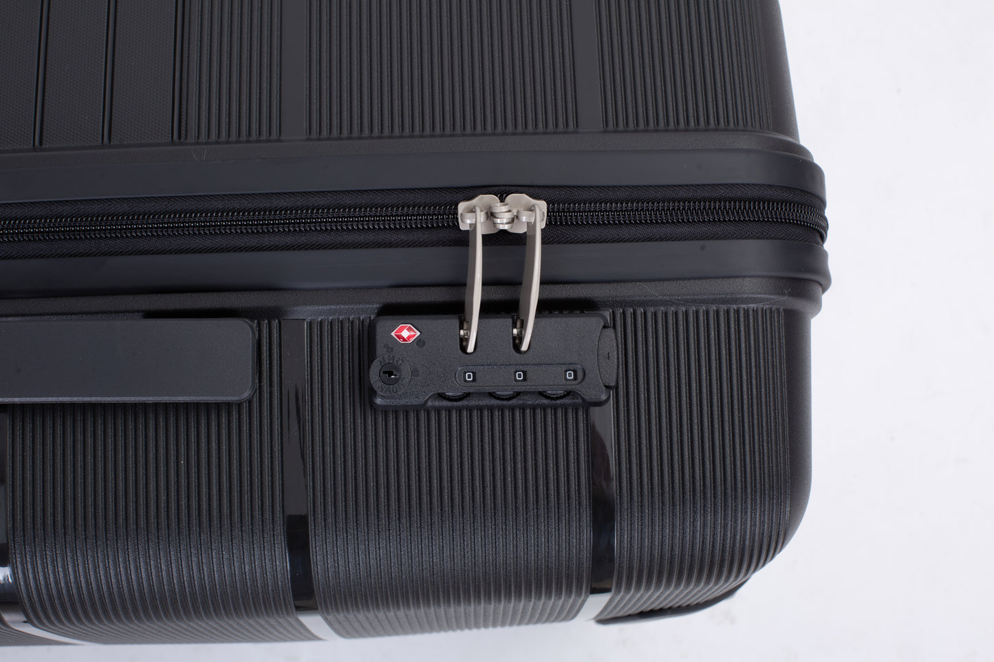 Hardshell Suitcase Double Spinner Wheels PP Luggage Sets Lightweight Durable Suitcase with TSA Lock,3-Piece Set (20/24/28) , Black