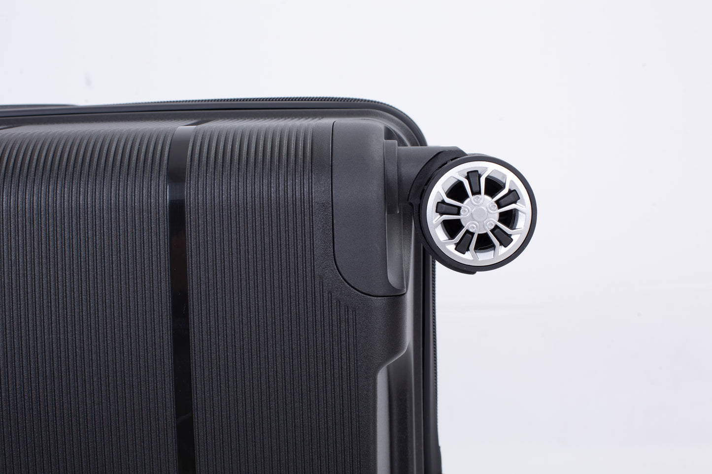 Hardshell Suitcase Double Spinner Wheels PP Luggage Sets Lightweight Durable Suitcase with TSA Lock,3-Piece Set (20/24/28) , Black