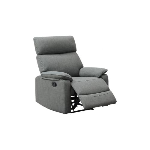 Gray Color Burlap Fabric Recliner Motion Recliner Chair 1pc Couch Manual Motion Living Room Furniture