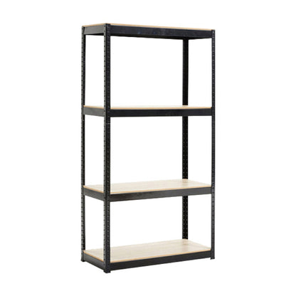 Storage Rack Shelving Unit Storage Shelf Steel Garage Utility Rack 4-Shelf Adjustable Shelves Heavy Duty Display Stand for Books, Kitchenware, Tools Boltless Assembly