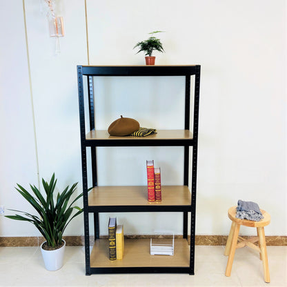 Storage Rack Shelving Unit Storage Shelf Steel Garage Utility Rack 4-Shelf Adjustable Shelves Heavy Duty Display Stand for Books, Kitchenware, Tools Boltless Assembly