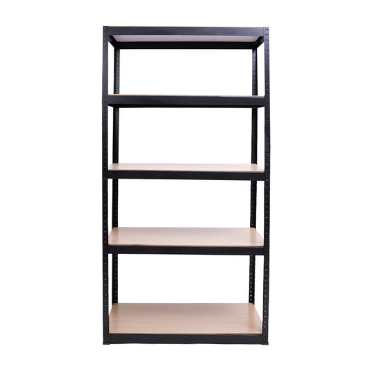 Storage Shelves - 5 Tier Adjustable Garage Storage Shelving, Heavy Duty Metal Storage Utility Rack Shelf Unit for Warehouse Pantry Closet Kitchen, 35.4" x 15.7" x 70.8", Black