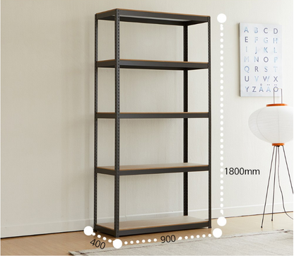 Storage Shelves - 5 Tier Adjustable Garage Storage Shelving, Heavy Duty Metal Storage Utility Rack Shelf Unit for Warehouse Pantry Closet Kitchen, 35.4" x 15.7" x 70.8", Black