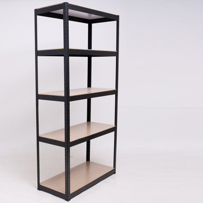Storage Shelves - 5 Tier Adjustable Garage Storage Shelving, Heavy Duty Metal Storage Utility Rack Shelf Unit for Warehouse Pantry Closet Kitchen, 35.4" x 15.7" x 70.8", Black