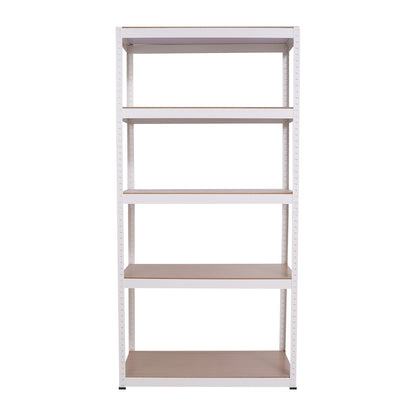 Storage Shelves -  5 Tier Adjustable Garage Storage Shelving, Heavy Duty Metal Storage Utility Rack Shelf Unit for Warehouse Pantry Closet Kitchen, 23.6" x 15.7" x 47.2", White