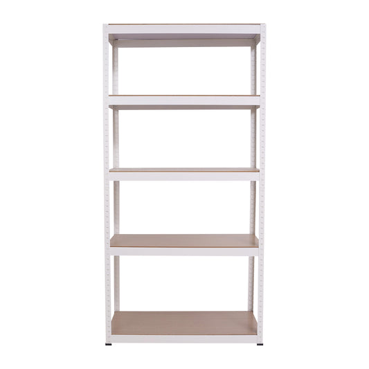 Storage Shelves -  5 Tier Adjustable Garage Storage Shelving, Heavy Duty Metal Storage Utility Rack Shelf Unit for Warehouse Pantry Closet Kitchen, 23.6" x 15.7" x 47.2", White