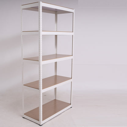 Storage Shelves -  5 Tier Adjustable Garage Storage Shelving, Heavy Duty Metal Storage Utility Rack Shelf Unit for Warehouse Pantry Closet Kitchen, 23.6" x 15.7" x 47.2", White