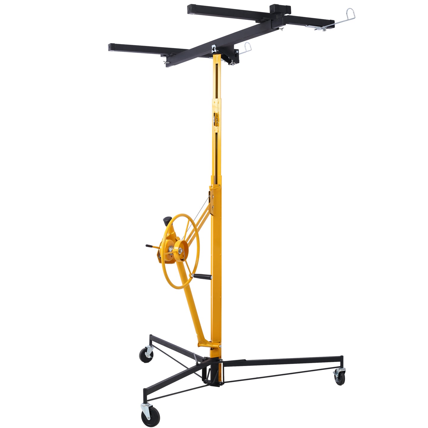 Drywall Lift Panel 11' Lift Drywall Panel Hoist Jack Lifter, BLACK+YELLOW