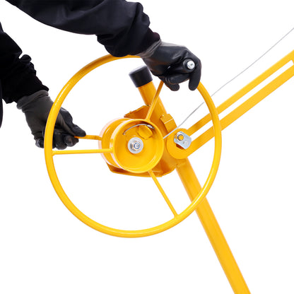 Drywall Lift Panel 11' Lift Drywall Panel Hoist Jack Lifter, BLACK+YELLOW