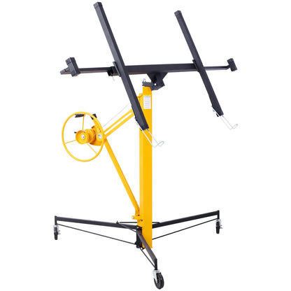 Drywall Lift Panel 11' Lift Drywall Panel Hoist Jack Lifter, BLACK+YELLOW
