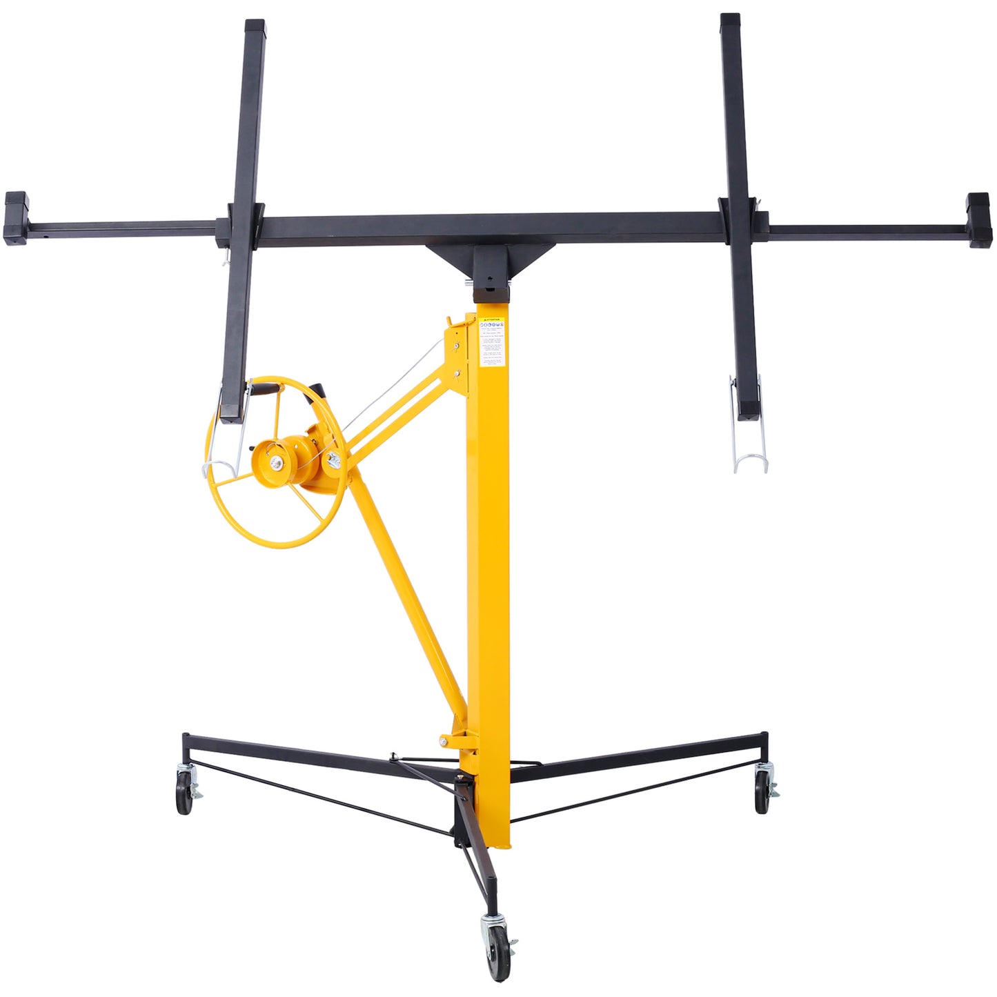 Drywall Lift Panel 11' Lift Drywall Panel Hoist Jack Lifter, BLACK+YELLOW